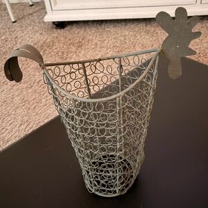 Decorative Gray Wire Basket